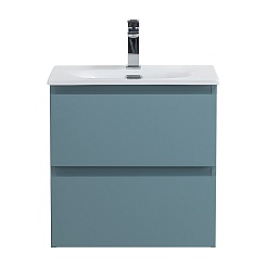 BelBagno Тумба с раковиной Kraft 39-50 подвесная Голубой матовый с раковиной BB-8099-3-50 – фотография-2